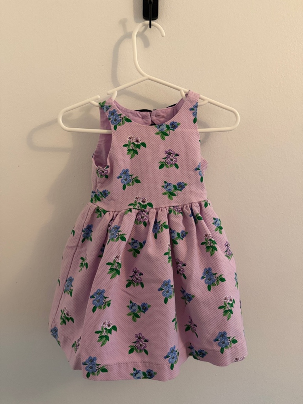 Janie and Jack Lilac Floral Party Dress with Blue and Green Blooms